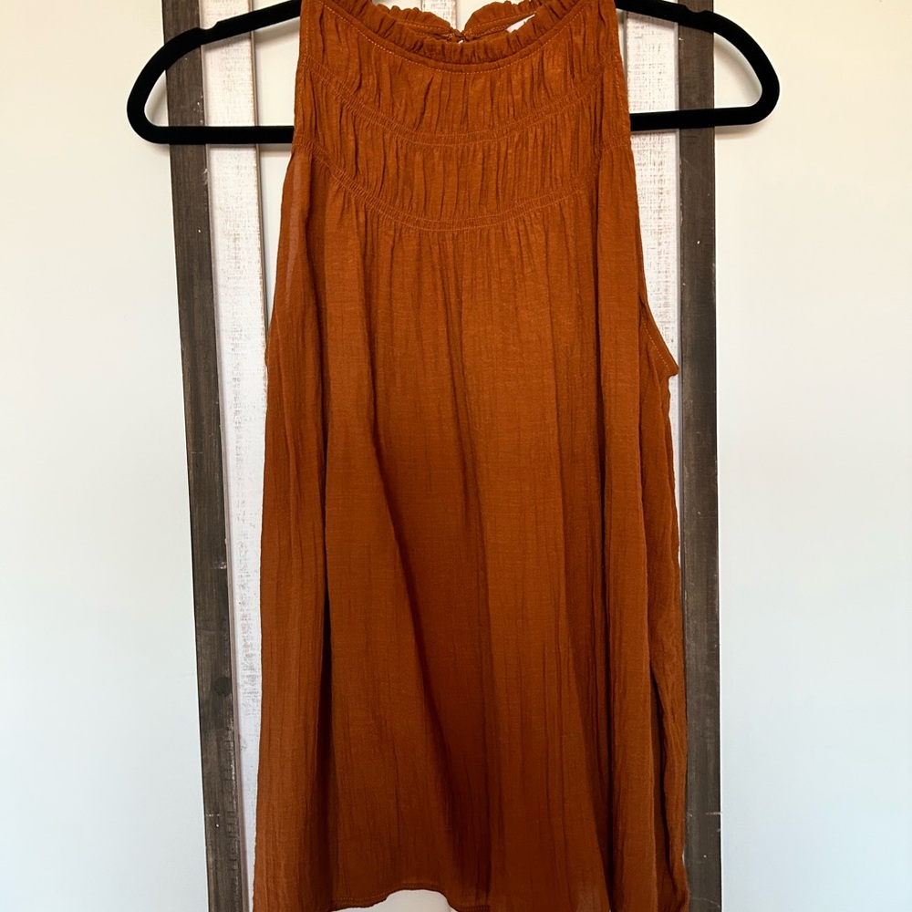 Nanette Lepore Terracotta Sleeveless Blouse